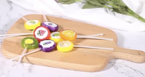 Fruit Slices Candy - Fruit Lollipops Bulk 1 lb Bag of Individually Wrapped Candy Suckers - Hard Candies Assortment - Great for Candy Buffet - Birthday Treat Bags - Yummy Candy for Kids and Adults