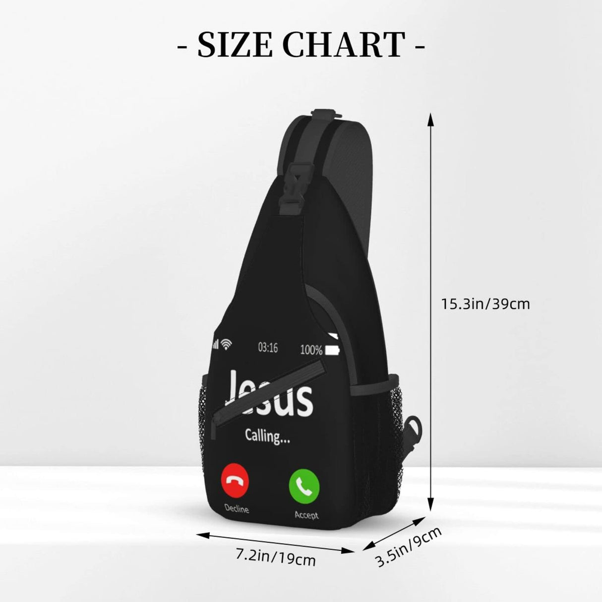 Qurdtt Christian Theme Crossbody Bag Crossbody Backpack Jesus Sling Backpack Chest Bag Sling Bag For Women Men