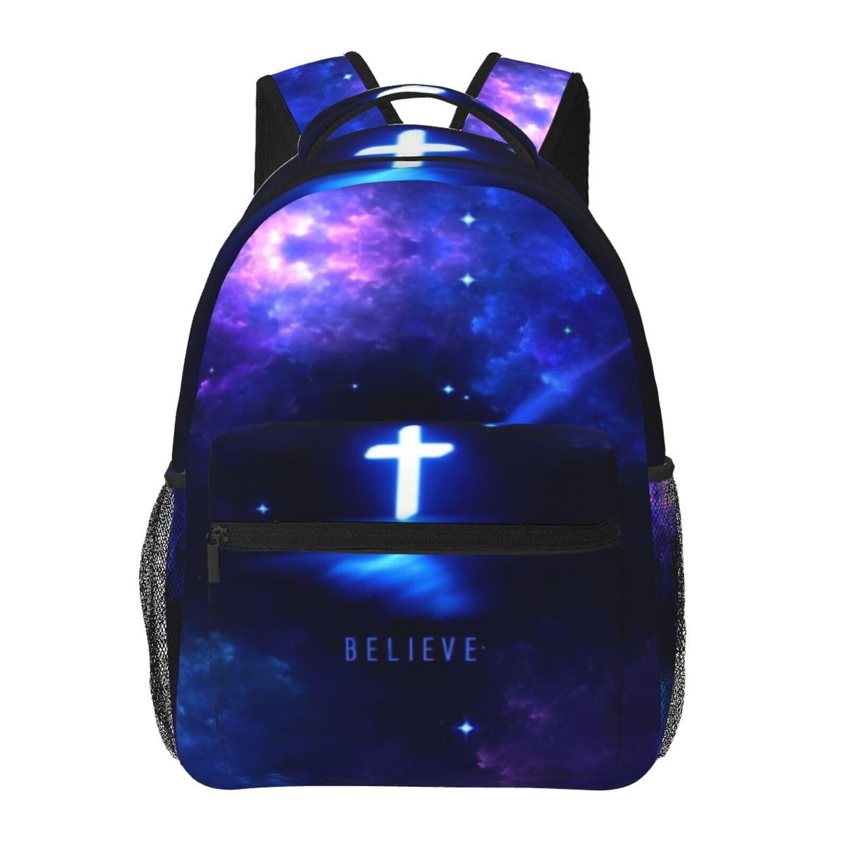 MANQINF Jesus Backpack,Faith Bookbags Laptop Bag Shoulder Bags Travel Hiking Camping Daypack for Men Women