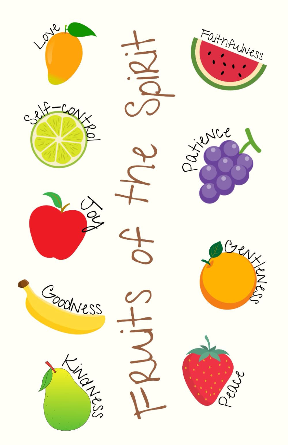 Christian Journal Notebook Lined Pages for Christian Youth, Young Adults, Women, or Men: Fruits of the Spirit Galatians 5