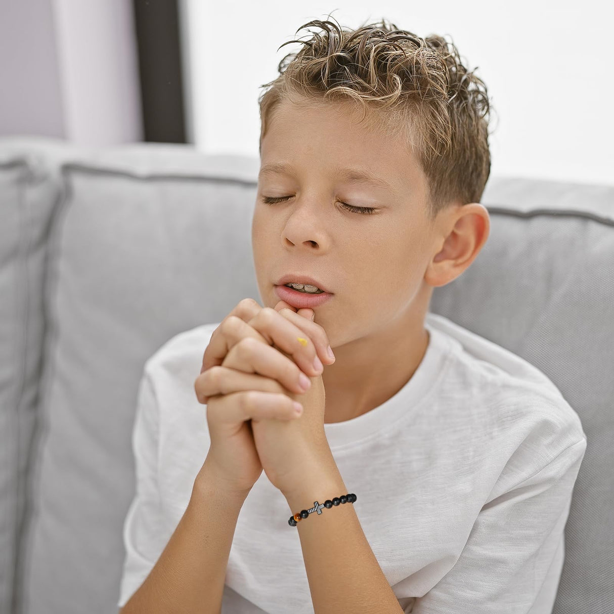 P.BLAKE Cross Bracelet Gifts for Men Boys, Christian Religious Jesus Easter Catholic Christmas Teen Boys Gifts Ideas Jewelry Presents for Son Grandson Teenage Birthday 8 10 12 14 16 18 13 Year Old 8-12 Ages