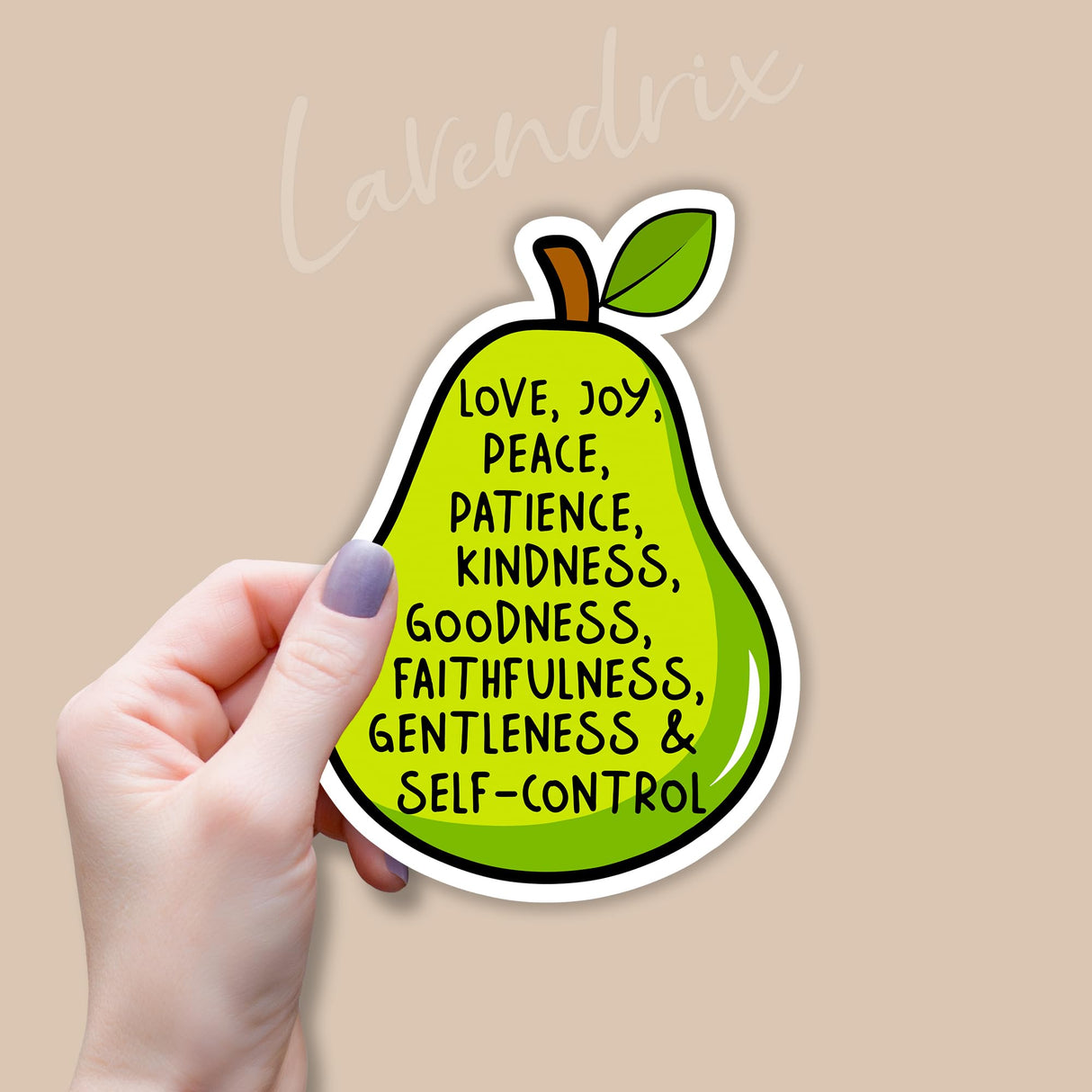 (3Pcs) The Fruit of The Spirit Joy Love Peace Christian Sticker Inspirational Quotes Bible Verse Jesus Vinyl Decal Stickers for Tumbler Laptop Kindle Water Bottles Book Phone Car- Size 3x2