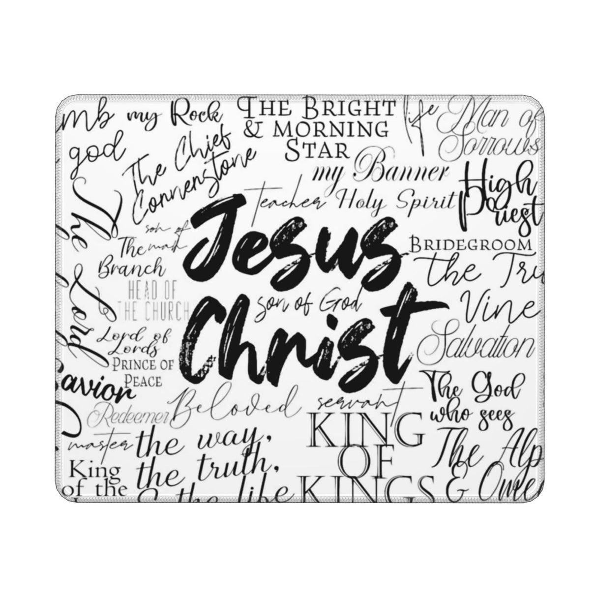 Jesus Faith Mouse Pad, Fashion Desktop Notebook Mouse Mat PC Gaming Desk Square Mousepads for Women Men
