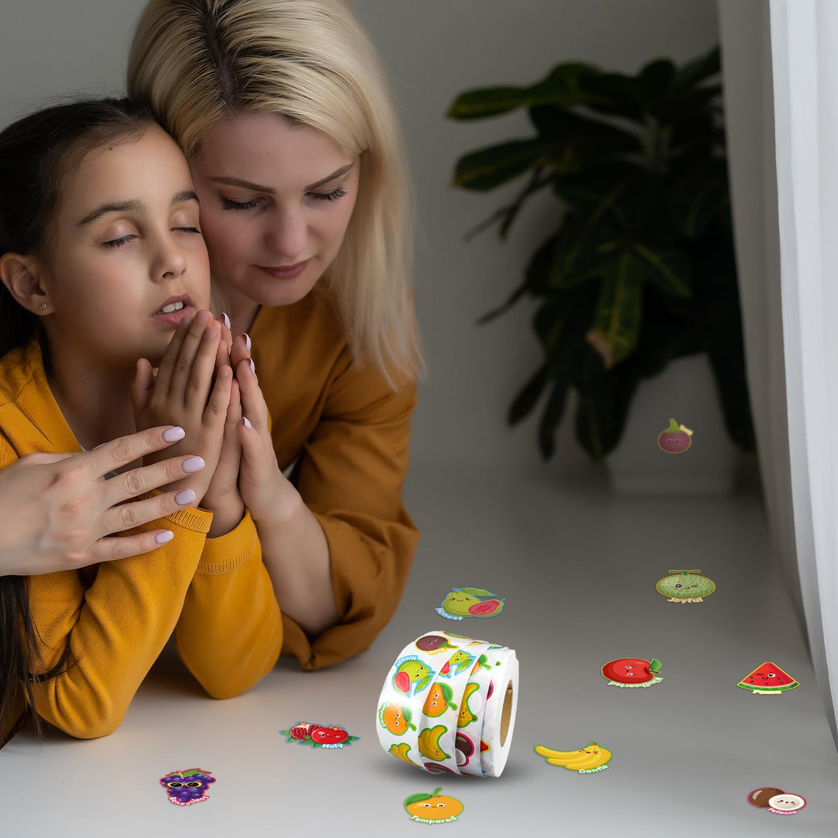 Geyoga 1000 Pcs Fruit of The Spirit Stickers Bible Religious Craft Stickers for Kids Sunday School Activity Party Supplies