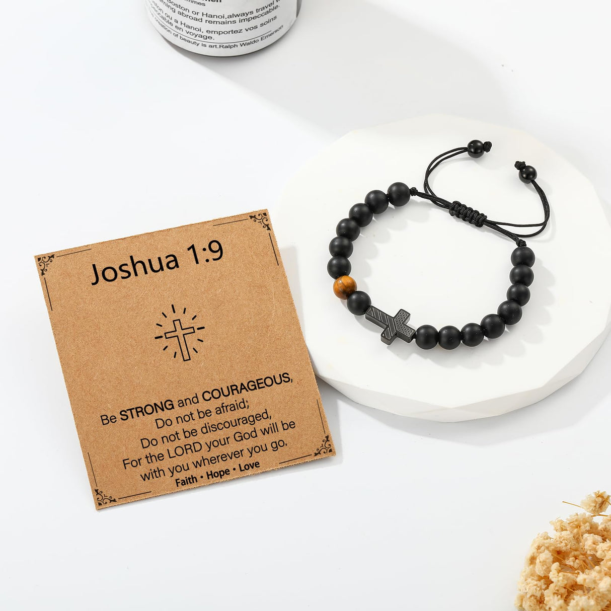 P.BLAKE Cross Bracelet Gifts for Men Boys, Christian Religious Jesus Easter Catholic Christmas Teen Boys Gifts Ideas Jewelry Presents for Son Grandson Teenage Birthday 8 10 12 14 16 18 13 Year Old 8-12 Ages