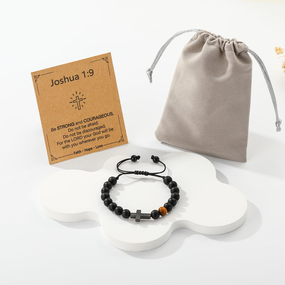 P.BLAKE Cross Bracelet Gifts for Men Boys, Christian Religious Jesus Easter Catholic Christmas Teen Boys Gifts Ideas Jewelry Presents for Son Grandson Teenage Birthday 8 10 12 14 16 18 13 Year Old 8-12 Ages