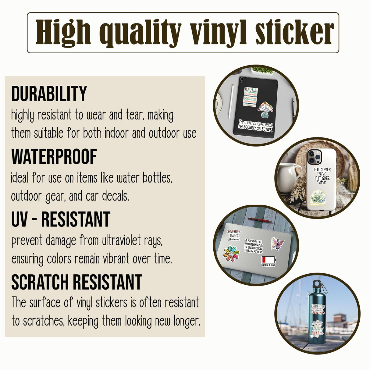 (3Pcs) The Fruit of The Spirit Joy Love Peace Christian Sticker Inspirational Quotes Bible Verse Jesus Vinyl Decal Stickers for Tumbler Laptop Kindle Water Bottles Book Phone Car- Size 3x2