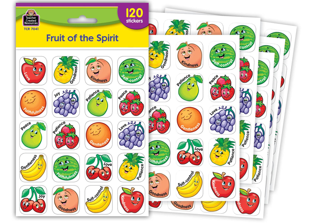 Teacher Created Resources Fruit of the Spirit Stickers, Multi Color (7041)