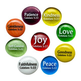 Fruit of the Spirit Glass Stones, 9 Beautiful Rocks, Each With a Word From the Galatians 5:22 Verse. Inspiring Christian Education Tool From Lifeforce Glass.