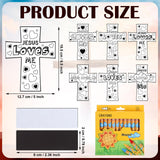 Saysurey 30 Sets Christian Crafts for Kids Religious Sunday School Craft Jesus Loves Me Color Your Own DIY Ornaments for Sunday Classroom Art Party Home Activities