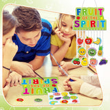 Dunzoom 24 Sets Fruit of The Spirit Mobile Craft Kit for Kids Religious Bible Sunday School Crafts DIY Christian Fruit of The Spirit Craft for Kids Toddler Home Activities